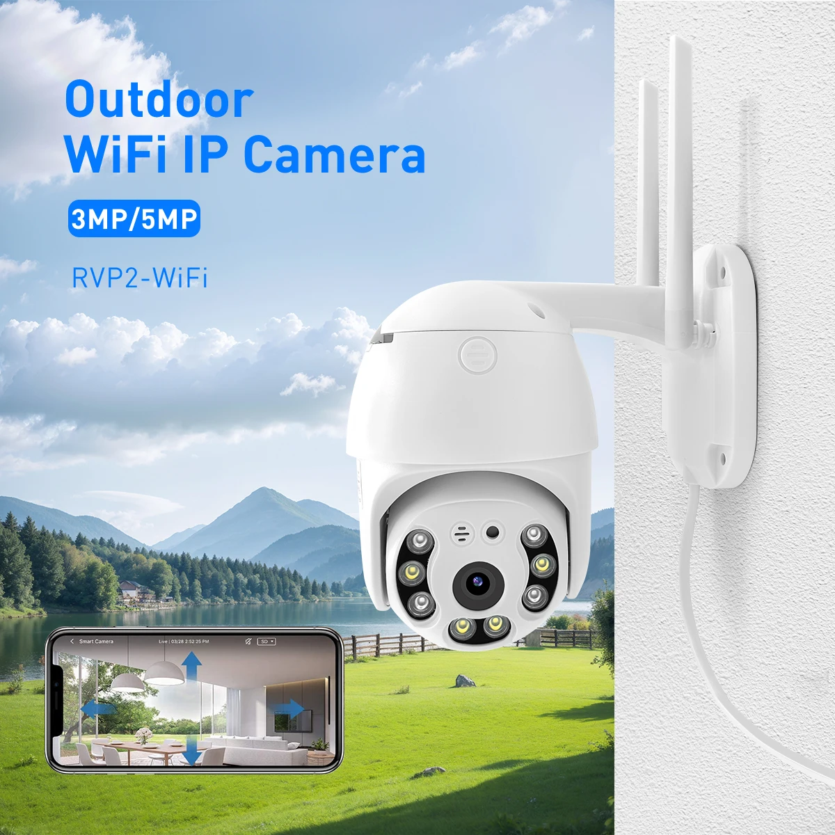 5mp waterproof outdoor security camera hd cctv with night vision storage motion detection tf card  cloud data-61