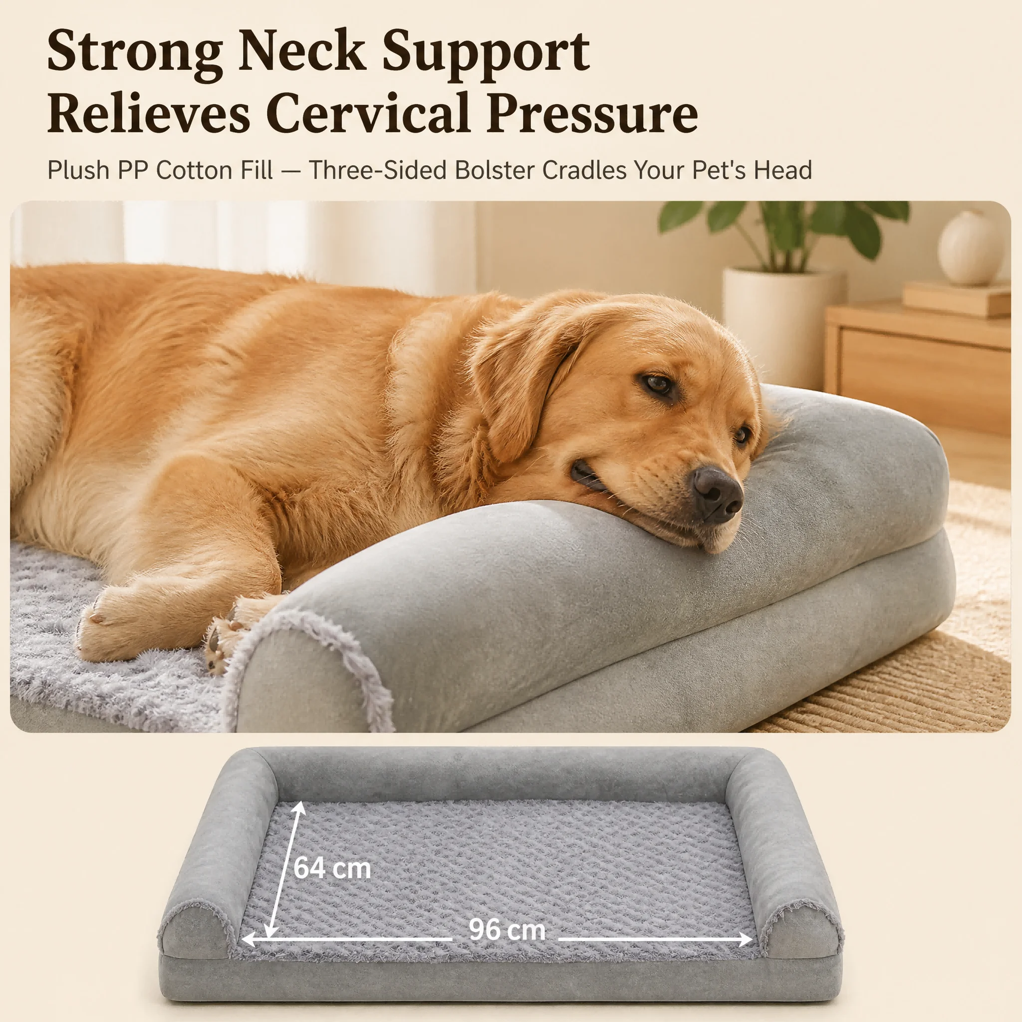 Orthopedic Egg Crate Foam Pet Bed — Product details 2
