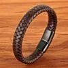 Black buckle brown leather