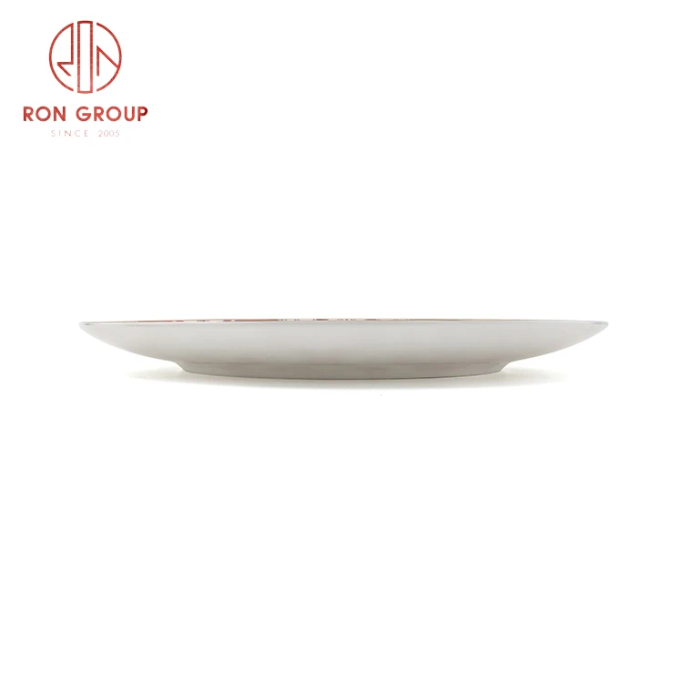 high quality new bone china dinner ware distinguished red round pattern chinaware plates restaurant plate set dinnerware
