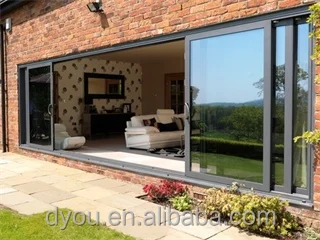 Aluminum Profile Sliding Doors for Balcony 90 Degree Glass Living Room Stainless Steel Modern Customizable Sound Insulation