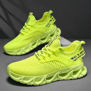 Men's Blade Breathable Fly Woven Sports Shoes Fashionable Trend with Large Mesh TPU Insole for Autumn Casual & Running Sports