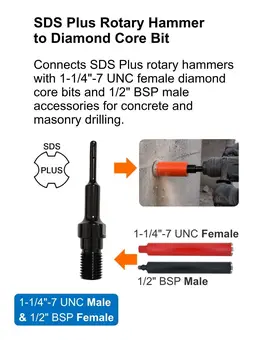Trade-Shop Adapter M18 auf SDS-Plus für Diamant-Bohrkrone Kernbohrer Trade-Shop Adapter M18 auf SDS-Plus für Diamant-Bohrkrone Kernbohrer