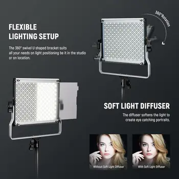 NEEWER Upgraded 660 PRO II RGB LED Video Light with App Control & Stand Kit for Game Streaming YouTube Photography product image