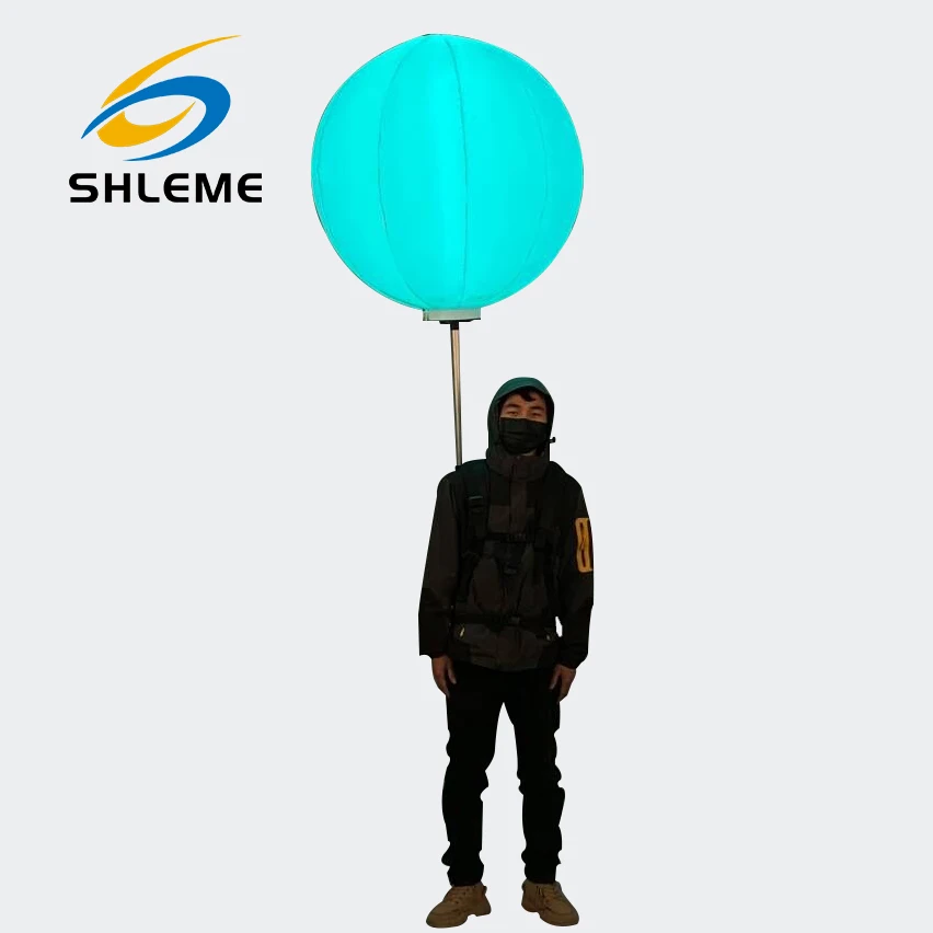 SHLEME RGB Waterproof Traffic Backpack LED Balloon Light Tower with IP54 200W Event Lighting