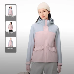 PELLIOT Women Hiking Outdoor Long Fashion Waterproof Jacket for Women Adults Winter Camping & Hiking Wear Letter