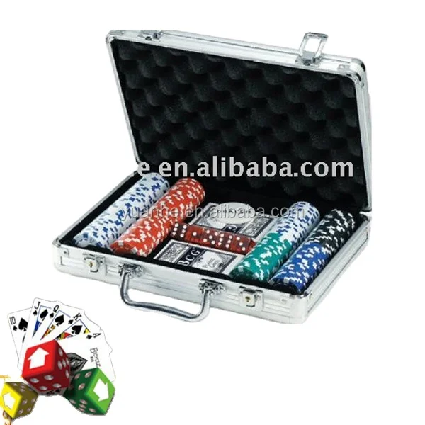 600pcs Chip Capacity Metal Aluminum Portable Carrier Poker Chip Case