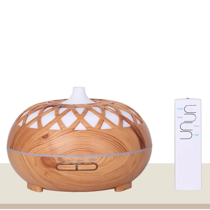 Hollow Wood Air Humidifier and Essential Oil Diffuser Light wood grain