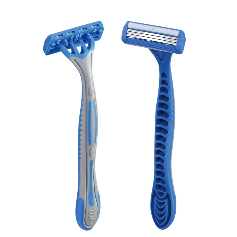 Disposable shaving Razor with three blades