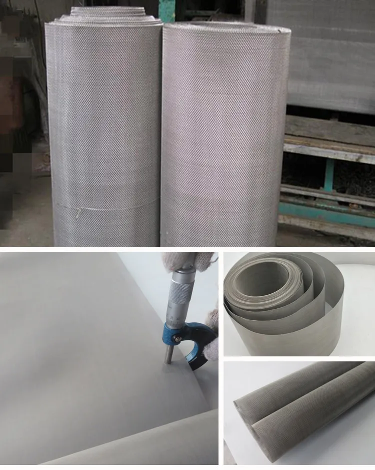 Food grade AISI SUS 304 316 316L 430 904L 150 120 180 220 micron screen stainless steel wire mesh