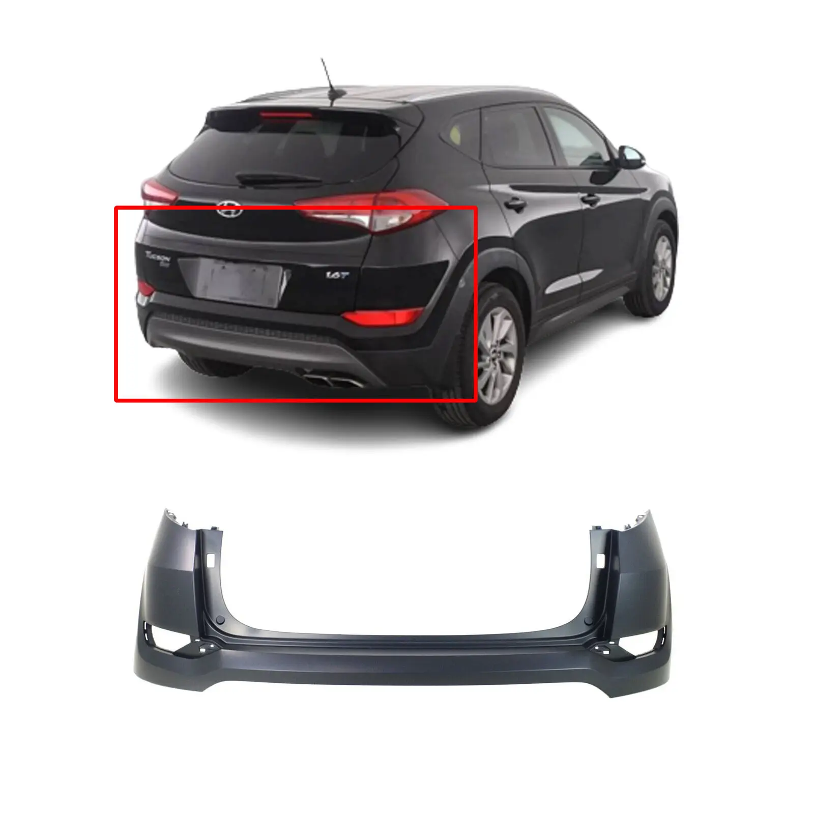 طقم هيكل السيارة عالي الجودة غطاء المصد العلوي الخلفي لعام 2016-2018 Hyundai Tucson OEM 86611-D3000