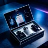 Set sportivo tre pezzi argento azzurro
