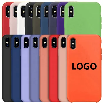 Official silicone case for iphone x with logo, for apple iphone x case silicone