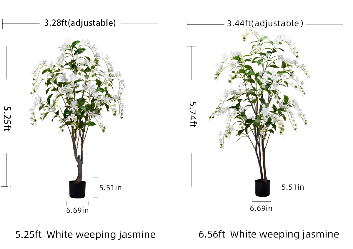 Plastic Green Tree with Real Touch White Pink Purple Artificial Flowers for Home or Office High Touch-Feel Decorative Pot manufacture