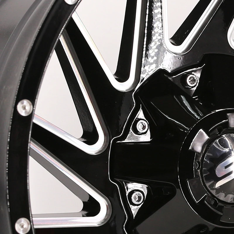 Factory Custom Offroad 4x4 Vehicle 20 Rines Deep Dish Black Alloy Wheel Rim