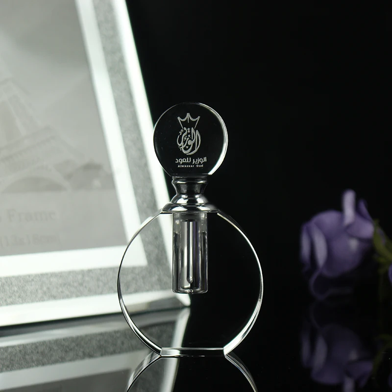 Wholesale Creative Custom Crystal Perfume Bottles Clear Glass Fancy Oud Oil  Bottle For Sales From m.