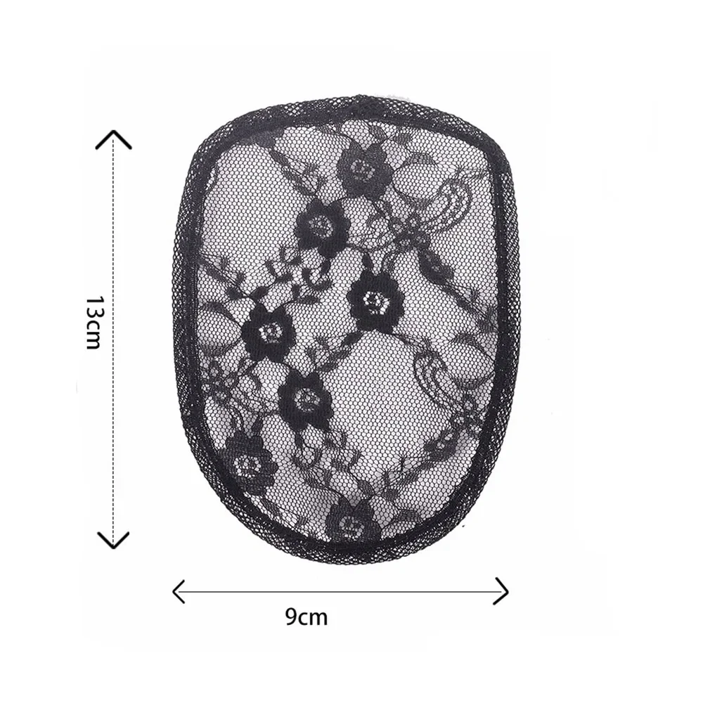 10 pcs bag Swiss Lace Net Make Clips Hair Extension Ponytail Toppers Rose Nets Cornrow Caps Wig Accessories_voghion.com