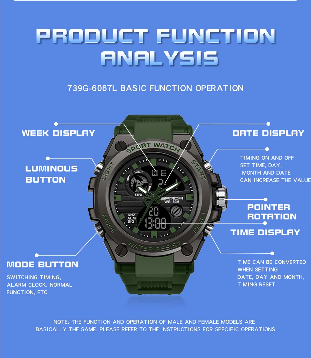 Sanda 739 watch instructions sale