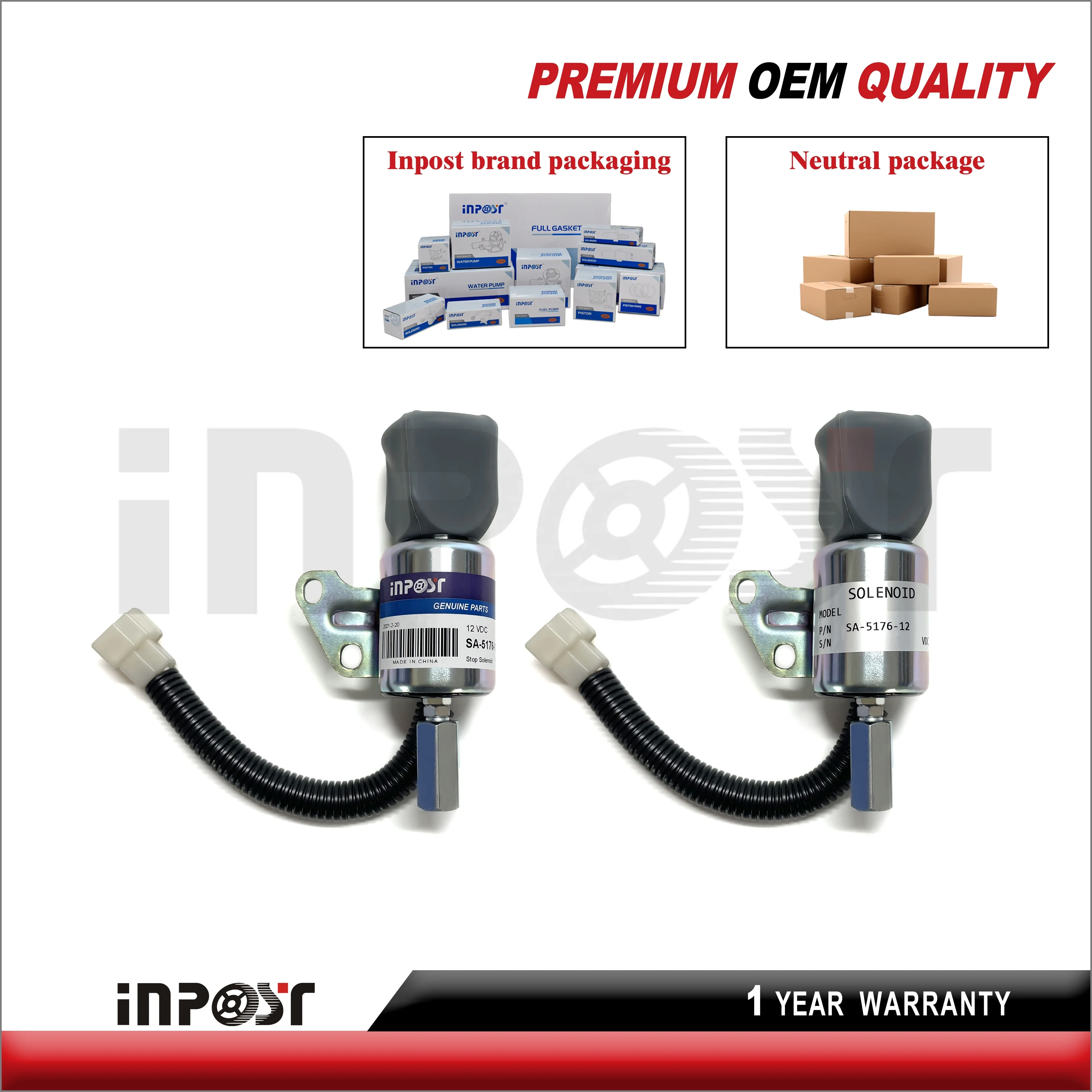 Fuel Shut Down Solenoid SA-5176-12 SA-5176-12 17520-60014 Compatible With Kubota