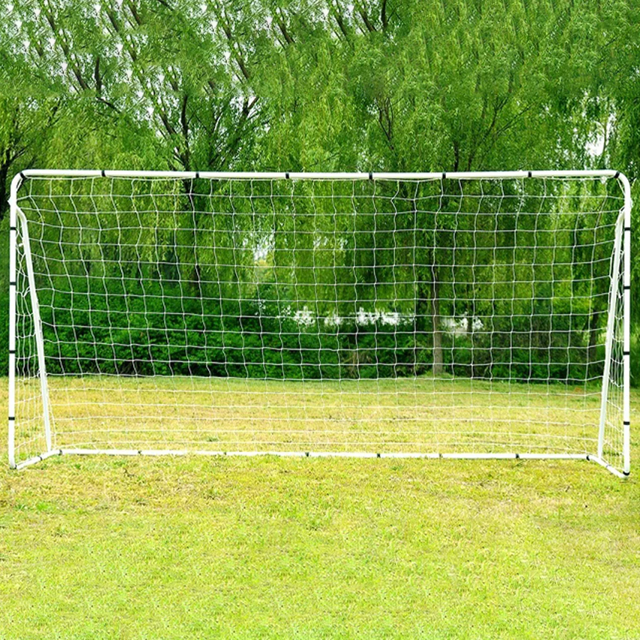 Dia32*0.8mm Tube Size Steel+HDPE Material Portable Soccer 12' X 6' Football Goal Gate Post Net Sport Training Equipment