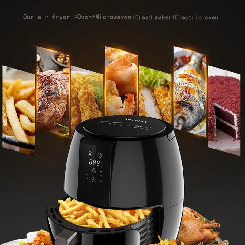 Smart Visual Air Fryer 220V Light Wave Furnace Multi-functional Non-fume  Fryer Oven Hot Air Oven Air Fryer Toaster Oven 17L