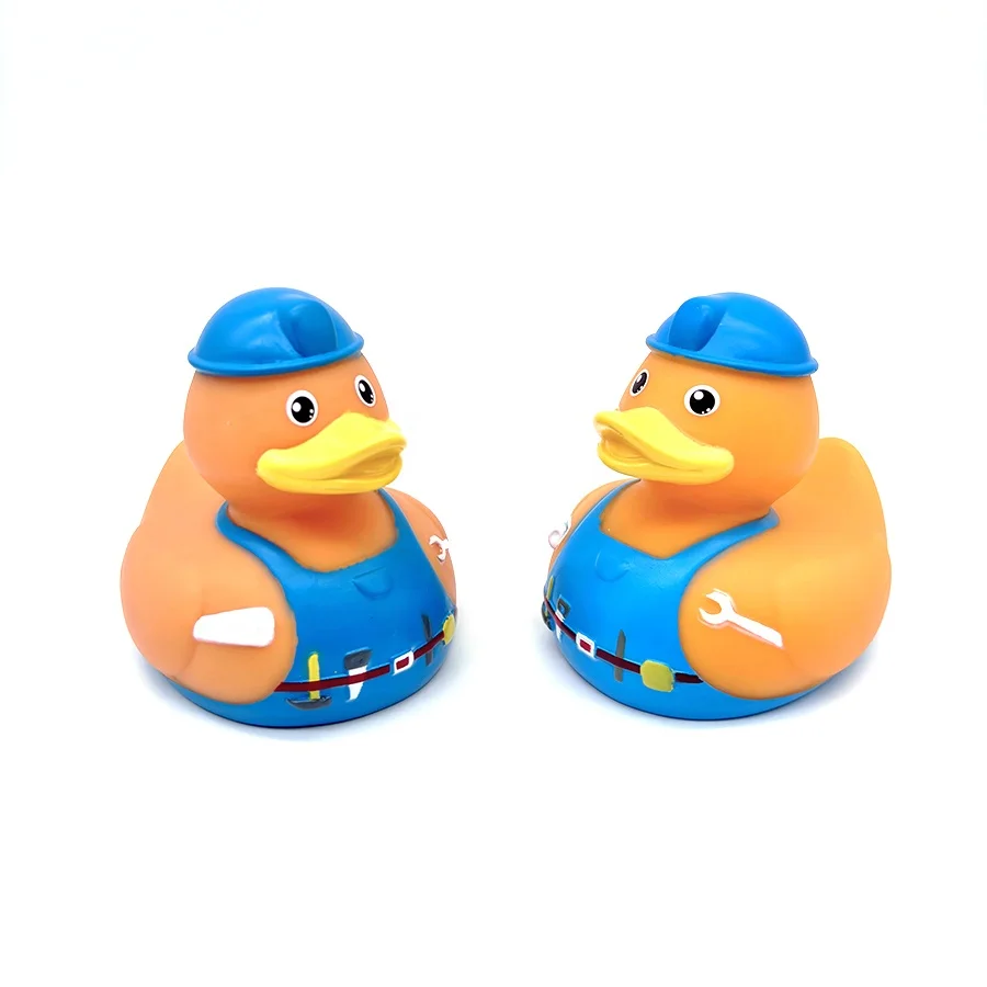 Vinyl Anime Figure Toys Engineer Character Duck Baby Toys 2025 Floating Plastic Construction Rubber Duck