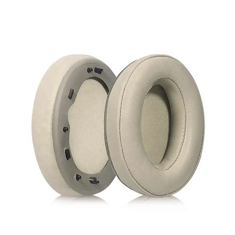 Bantalan telinga kulit domba pengganti untuk Headphone Sony WH-1000XM3  dengan kulit sentuhan lembut isolasi kebisingan busa memori