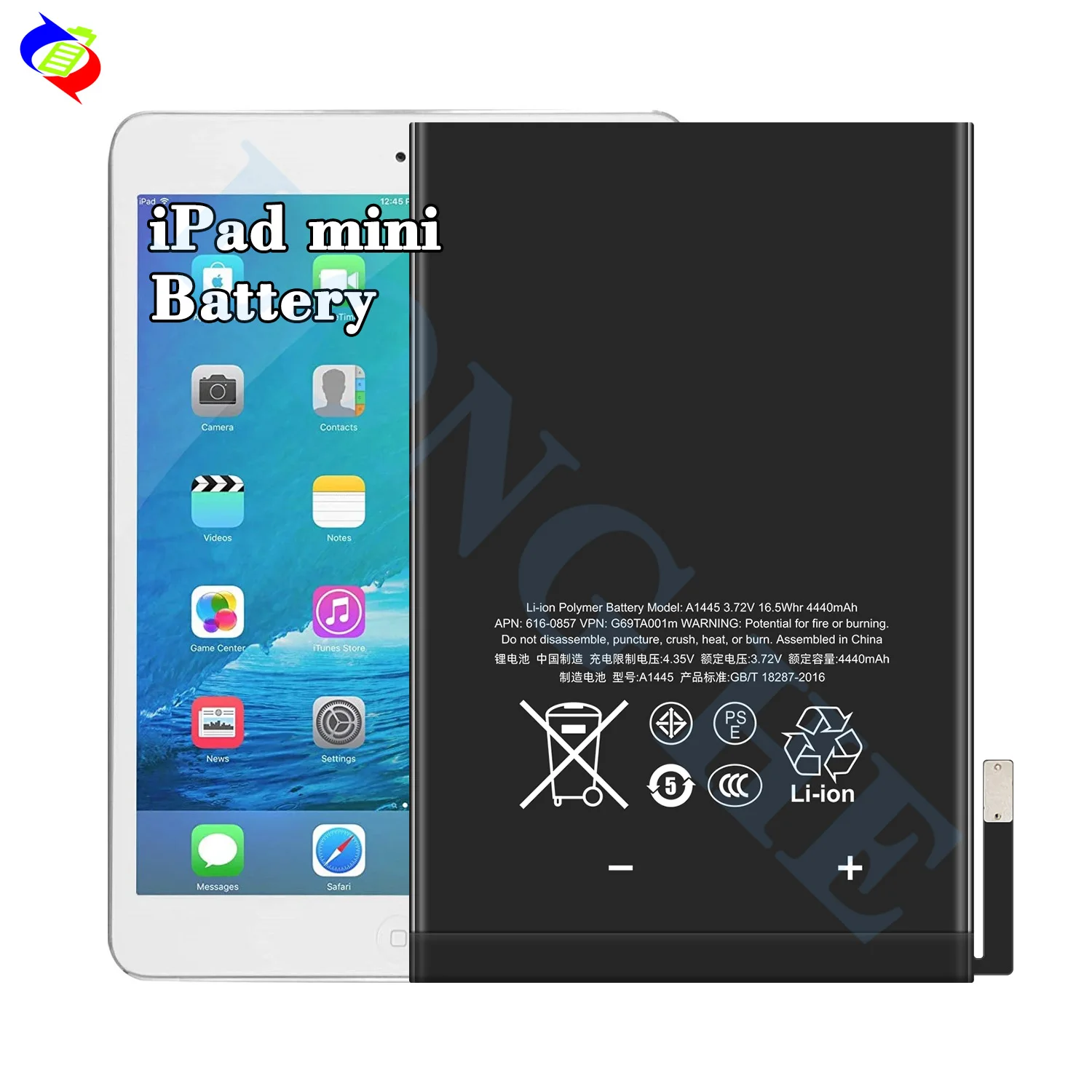 High Quality Lithium Battery for Ipad Mini 1 - 4440mah