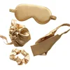 4-piece set-apricot yellow storage bag-hair band-hair ring