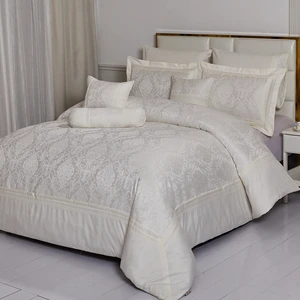 High Quality Jacquard Fabric + 120gsm Microfiber Comforter Sets 8pcs Luxury Comforter Quilt Sets