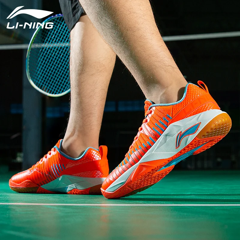 
Мужские профессиональные туфли для бадминтона Li Ning, дышащие, устойчивые к носку, с подкладкой, спортивная обувь li ning, кроссовки AYTM075 