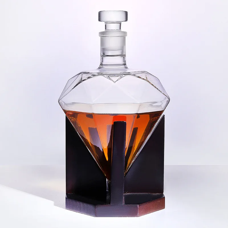 Vino Rosso Come Regalo XYYMC Forma di Diamante Caraffe da Whisky Decanter in Vetro 850 ml Vasellame per Vino per Vodka 