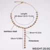 Collana a forma di Y con quadrifoglio-6