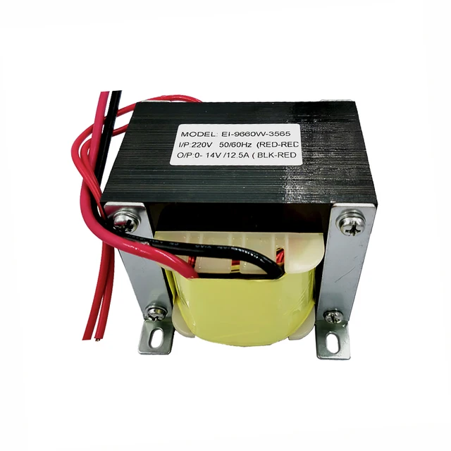 Trafo Transformer Electronic Single EI AUTOTRANSFORMER TOROIDAL Transformer Inside with Safety Box Electronic Gold and Silver