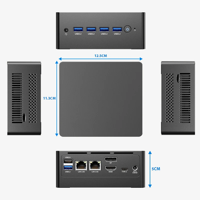 Mini PC Gaming Windows 11 Pro, Intel N100, 8G/16G RAM, 512G SSD
