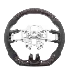 Suitable for 15-22 Mustang carbon fiber left and right suede car modified steering wheel