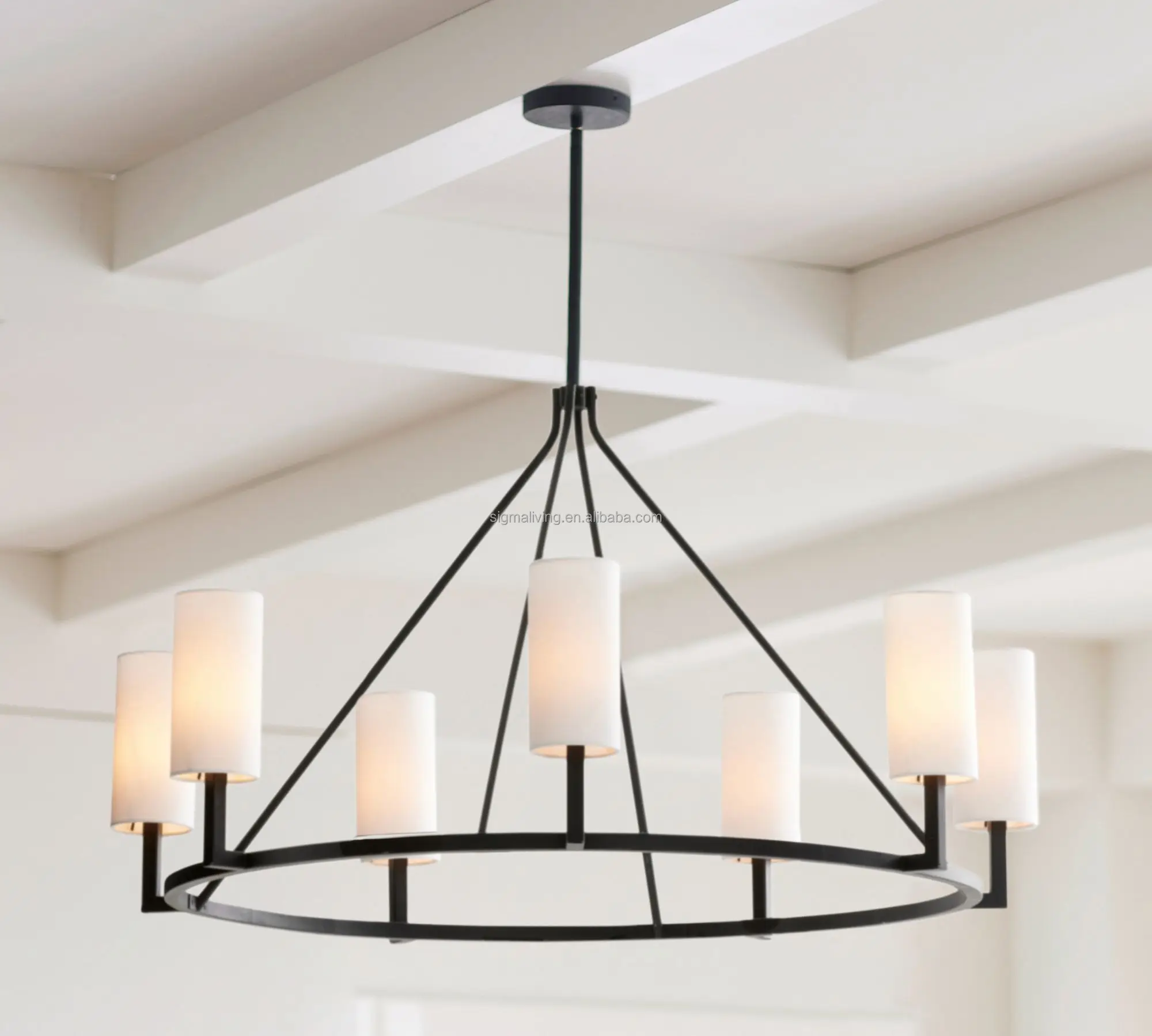 light luxury crystal metal round chandelier
