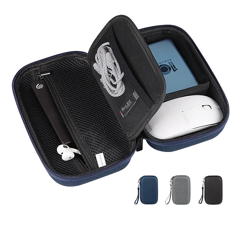 Data Cable Power Bank Waterproof Digital Storage Box EVA Hard Shell Shockproof/Fall Proof Multi-functional Camping Storage Bags