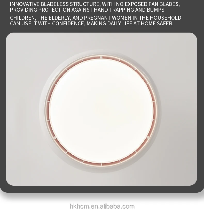 product new wooden texture fan light turbine bladeless ra97 3cct stepless dimming-3