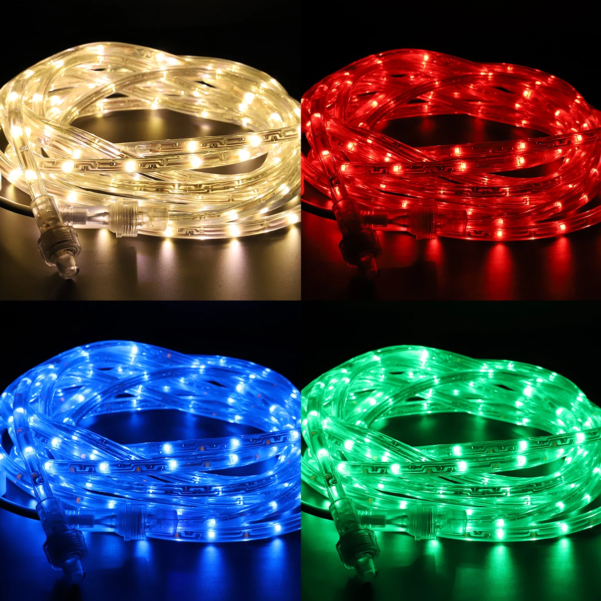 24ft RGB LED Rope Light IP65 Waterproof Any-Bendable Water Pipe Lamp Outdoor for Swimming Pool Linear Atmosphere