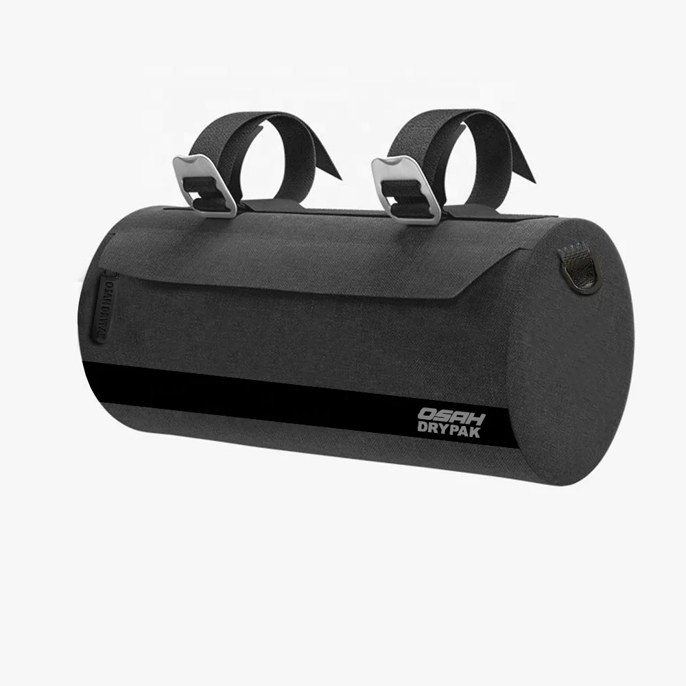 Bolsa de guiador para bicicleta impermeável cinza neve_voghion.com