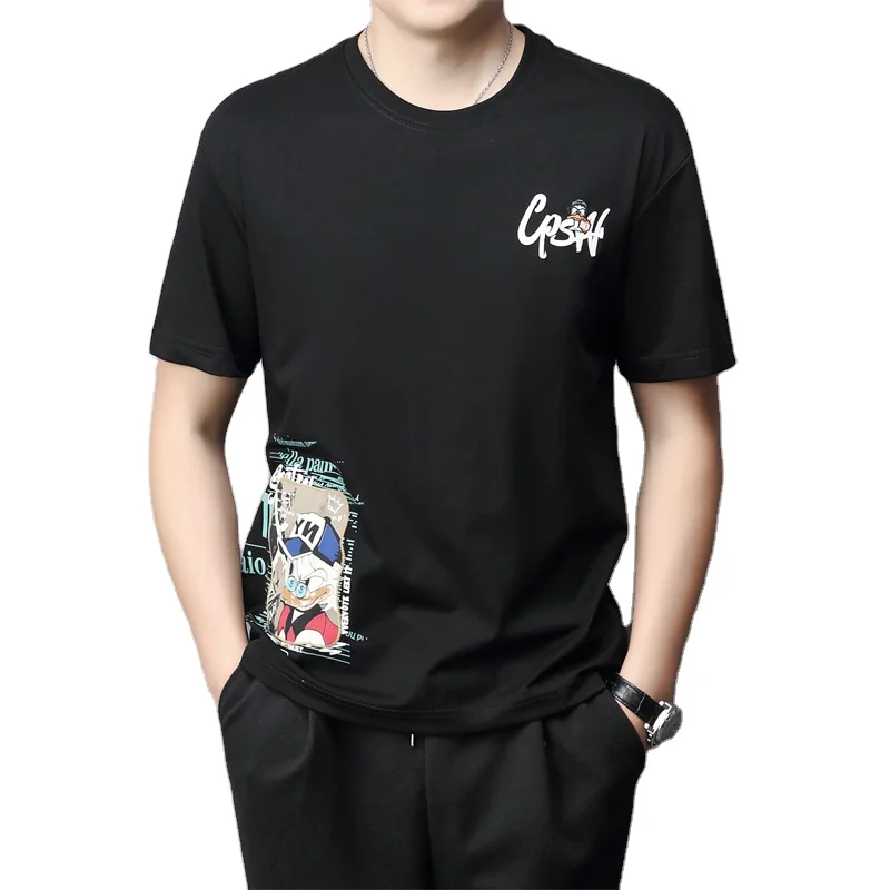 早い者勝ち【D&G】3DプリントTシャツ G-SDQL Men's T-Shirts - High Quality 3D Embroidery