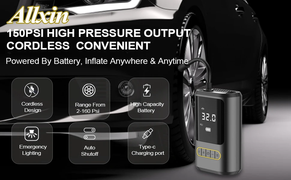 Tire Inflator Portable Air Compressor,Morpilot Electric Air Pump For