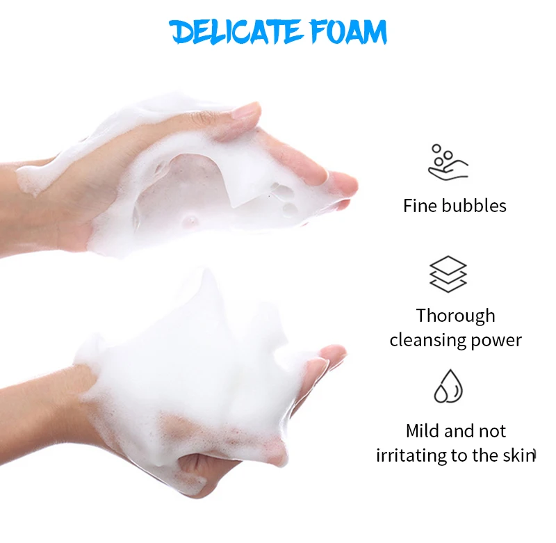 Facial Cleanser Hyaluronic Acid Vitamin C Face Wash Oil Control Foam