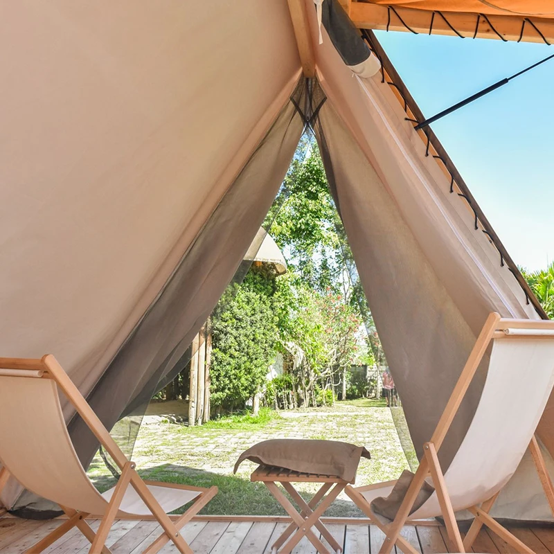 Venus Camping Triangle Safari Tent Sale with Living Room