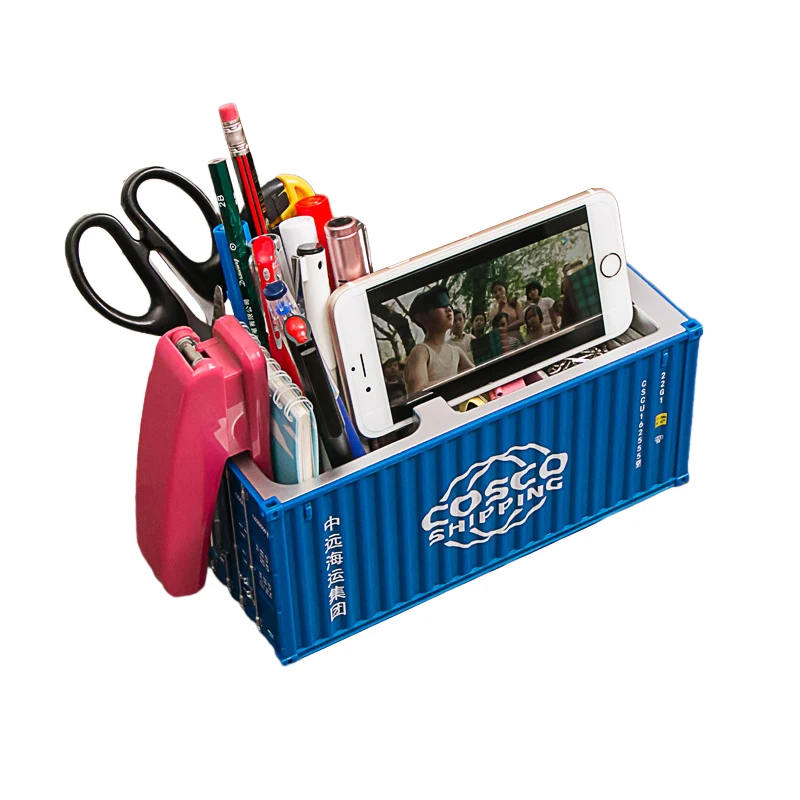 Decorative Objects Container Box Corporate Gift Model Classic Mini Sea Container 20ft Shipping Container Maritimo Pen Holder