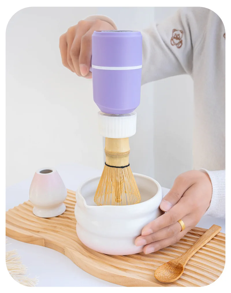 Electric Bamboo Whisk Matcha Brush 3 Gears Adjustable Quickly Whisking Matcha Tool Home DIY Tea-Making Tools Type-C Charging supplier