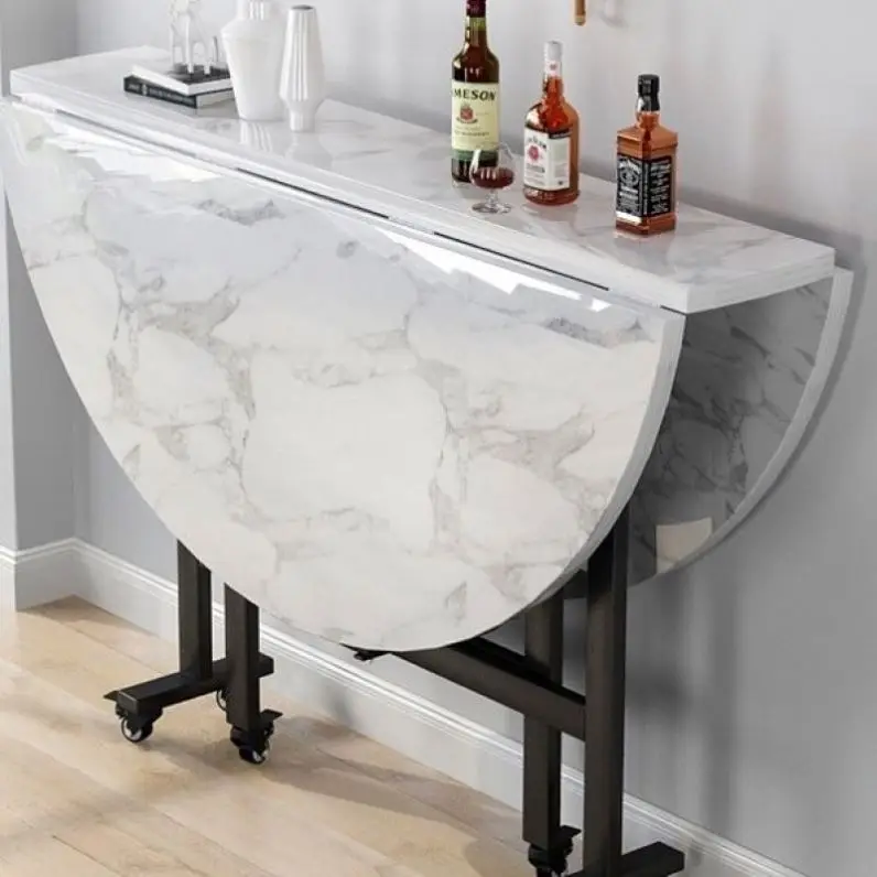 Modern Furniture Foldable table Dining Table Leisure Center Table with Metal Frame