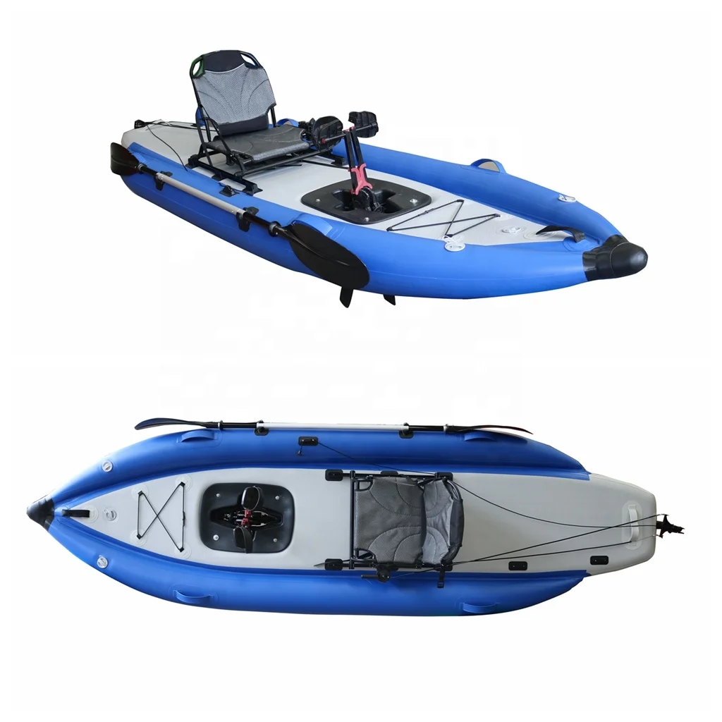 Vicking 2023 Pedal Kayak Inflatable with Pedal Drive,rudder System,aluminum New Design Single Seat Fishing Seat PVC Material