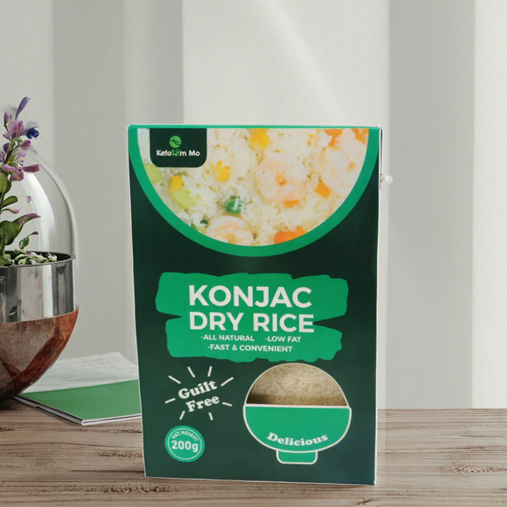 Diet Halal Ketoslimo Japan Xian Snack Granule Instant Food Long Grain Oat Dried Dry Shirataki Konjac Rice in Bulk